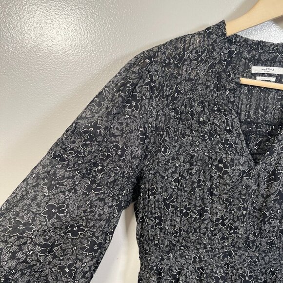 Isabel Marant Étoile Likoya Floral Print Tiered Maxi Dress Size EU 38 US 6 Black - Picture 5 of 11